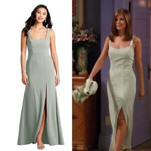 Bella Bridesmaids BB136 Square Neck Maxi Dress Alternate Rachel Green Friends 0